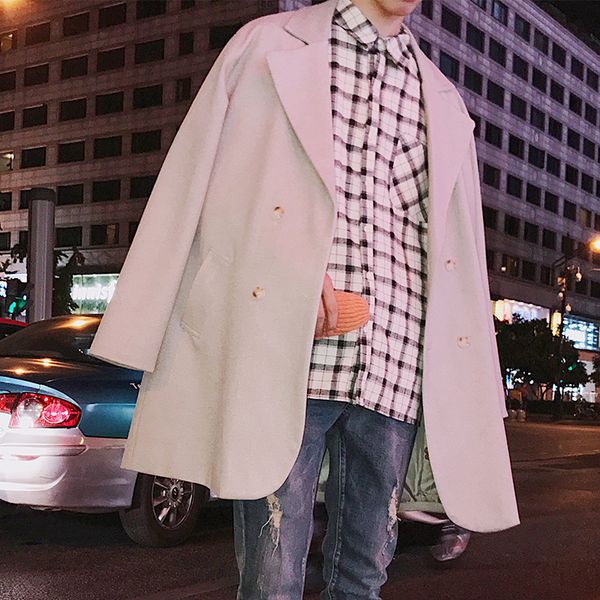 men's long windbreaker 2019 autumn and winter new casual solid color loose warm thick windbreaker youth fashion men's clothing, Tan;black
men's long windbreaker 2019 autumn and winter new casual solid color loose warm thick windbreaker youth fashion men's clothing, Tan;black