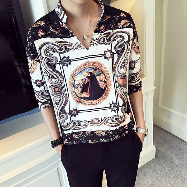 men's casual shirts vintage shirt men 2021 summer fashion designer gold male homme camisetas hombre standcollar pullover v shape, White;black
men's casual shirts vintage shirt men 2021 summer fashion designer gold male homme camisetas hombre standcollar pullover v shape, White;black
