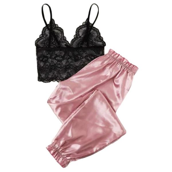women's sleepwear 2021 summer pajamas women lingerie cute for silk satin solid pyjamas pijamas, Black;red
women's sleepwear 2021 summer pajamas women lingerie cute for silk satin solid pyjamas pijamas, Black;red