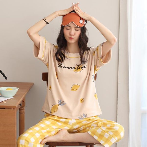 2020 pajamas for women's sets with pants print short sleeve sleepwear with pocket pyjama femme cute pijamas lingerie shein, Black;red
2020 pajamas for women's sets with pants print short sleeve sleepwear with pocket pyjama femme cute pijamas lingerie shein, Black;red