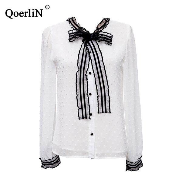 qoerlin chiffon blouse women fashion spring summer long sleeve bowtie shirts 3d polka dot loose casual white blouse plus size
qoerlin chiffon blouse women fashion spring summer long sleeve bowtie shirts 3d polka dot loose casual white blouse plus size