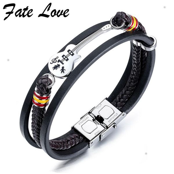 music guitar men bracelet hip hop jewelry pulseira masculina mens multi-layer leather bracelets stainless steel mens jewellery, Golden;silver
music guitar men bracelet hip hop jewelry pulseira masculina mens multi-layer leather bracelets stainless steel mens jewellery, Golden;silver