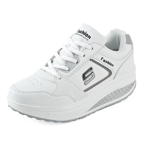 new breathable air mesh fitness slimming shoes women lace up platform casual shoes low height increasing swing shoes, Black;white
new breathable air mesh fitness slimming shoes women lace up platform casual shoes low height increasing swing shoes, Black;white