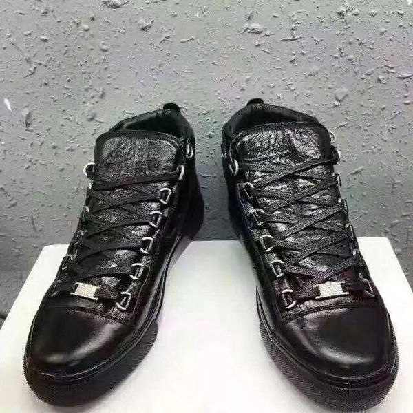men's fashion arena high-bovine skin wrinkle crack leather lace up zapatos hombre french style sneakers kanye west shoes, Black
men's fashion arena high-bovine skin wrinkle crack leather lace up zapatos hombre french style sneakers kanye west shoes, Black