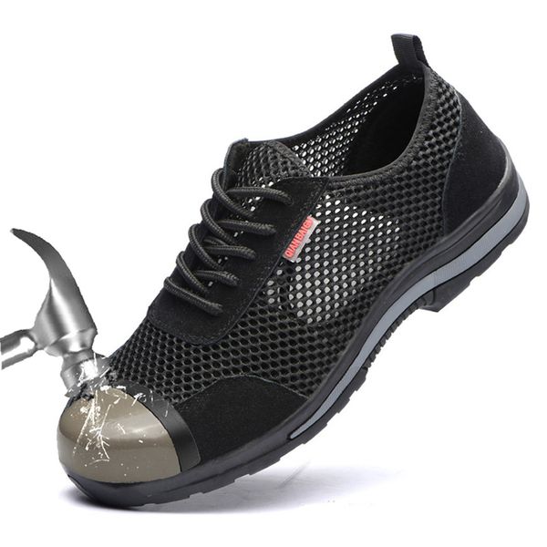 new breathable safety shoes men lightweight summer anti-smashing piercing work sandals single mesh sneakers puncture boot 35-48, Black
new breathable safety shoes men lightweight summer anti-smashing piercing work sandals single mesh sneakers puncture boot 35-48, Black