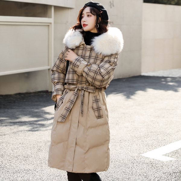 ladies jacket fur collar hooded print plaid fill cotton winter jacket fashion elegant adjustable waist cotton women clothes 2019, Black
ladies jacket fur collar hooded print plaid fill cotton winter jacket fashion elegant adjustable waist cotton women clothes 2019, Black