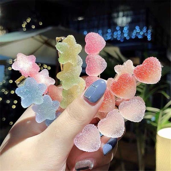 new south korean popular children's rainbow candy gradient colored heart star hair clip girls beautiful gifts, Golden;white
new south korean popular children's rainbow candy gradient colored heart star hair clip girls beautiful gifts, Golden;white