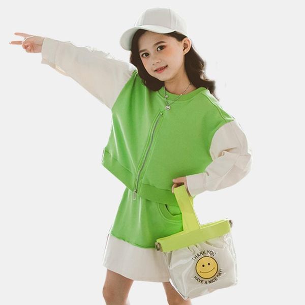 2020 spring clothes girl patchwork sweatshirt + skirt 2pcs suit for girls fashion zipper kids clothes autumn cute girls, White
2020 spring clothes girl patchwork sweatshirt + skirt 2pcs suit for girls fashion zipper kids clothes autumn cute girls, White