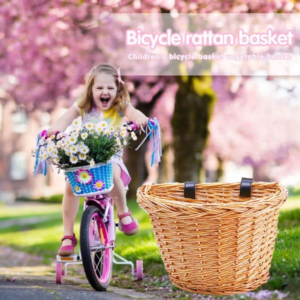 children bicycle basket multi-functional practical convenient wicker woven carrier cycling front bags pannier storage
children bicycle basket multi-functional practical convenient wicker woven carrier cycling front bags pannier storage