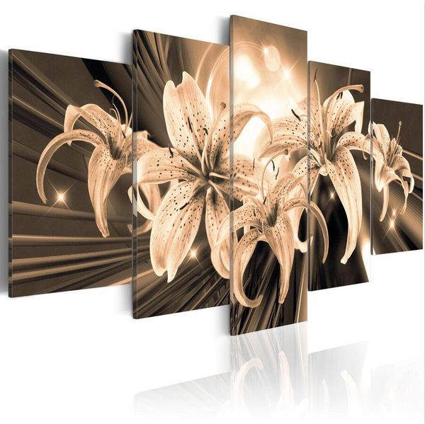 5pcs/set unframed brown lily hd print on canvas wall art picture for home and living room decor
5pcs/set unframed brown lily hd print on canvas wall art picture for home and living room decor