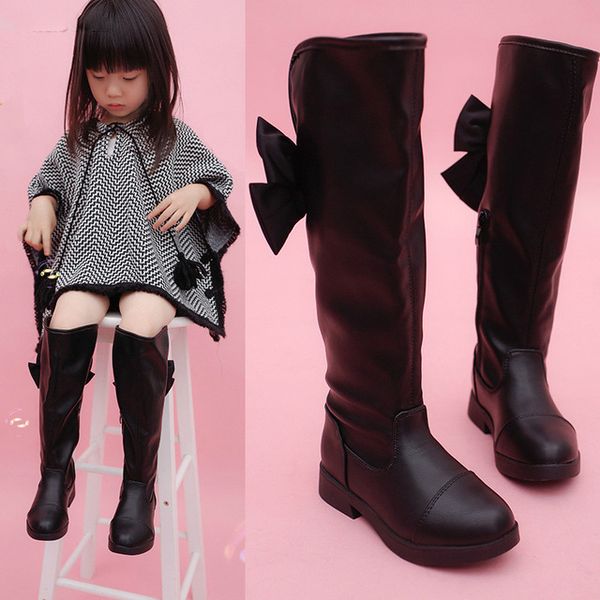 autumn and winter new girls bow boots black over knee high boots fashion boots, Black;grey
autumn and winter new girls bow boots black over knee high boots fashion boots, Black;grey