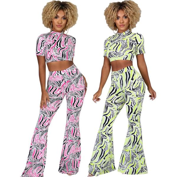 digital printed two piece set stripe short sleeve crop flare pants set outfits for women clothing matching sets 14, White
digital printed two piece set stripe short sleeve crop flare pants set outfits for women clothing matching sets 14, White