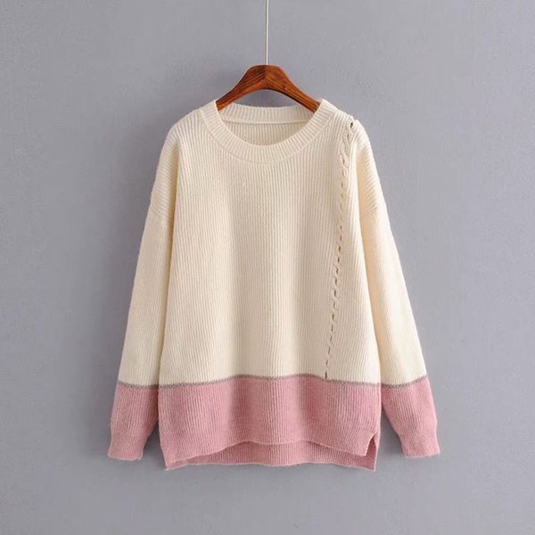 woah 2019 ah hui 45-1263 european and american fashion splice forked sweaters, White;black
woah 2019 ah hui 45-1263 european and american fashion splice forked sweaters, White;black