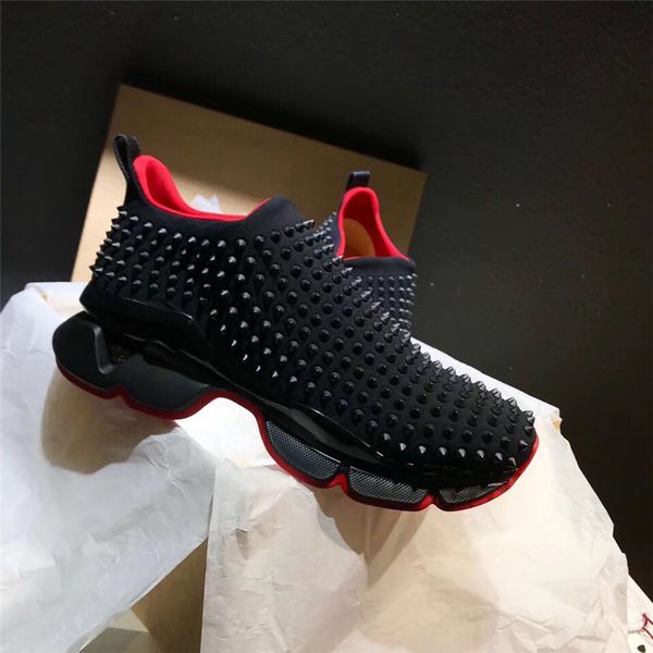 2019 arrival krystal spike sock donna sneakers designer mens red bottoms shoes womens fashion rivet flat shoes size 35-46, Black
2019 arrival krystal spike sock donna sneakers designer mens red bottoms shoes womens fashion rivet flat shoes size 35-46, Black