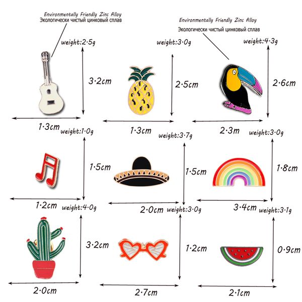cartoon pride rainbow cactus bird brooches badge enamel pins guitar pineapple sunglasses hat lapel pins denim pin jewelry gift, Gray
cartoon pride rainbow cactus bird brooches badge enamel pins guitar pineapple sunglasses hat lapel pins denim pin jewelry gift, Gray