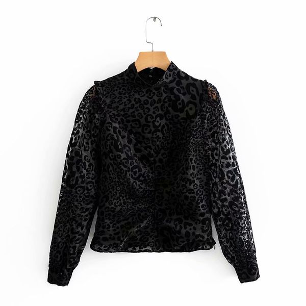 new spring women animal pattern print transparent organza blouse shirts women puff sleeve leopard blusas chic ls6029, White
new spring women animal pattern print transparent organza blouse shirts women puff sleeve leopard blusas chic ls6029, White