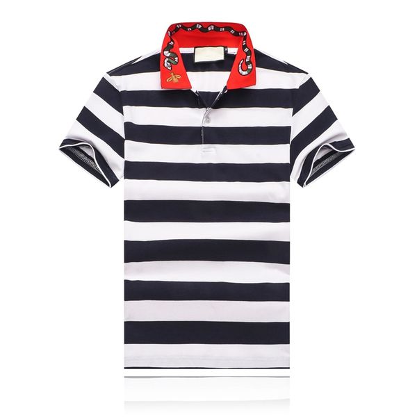 19SS Summer Men's Fashion Designer T-shirt Collar Snake and Bee Embroidery Lapel Designer Polo Pure Cotton Stripe Men's T-shirt
19SS Summer Men's Fashion Designer T-shirt Collar Snake and Bee Embroidery Lapel Designer Polo Pure Cotton Stripe Men's T-shirt