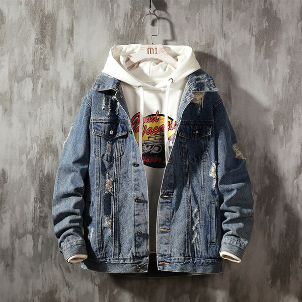 autumn and winter new style handsome with holes cowboy jacket men's japanese-style fit slim fit versitile fashion with holes cow, Black;brown
autumn and winter new style handsome with holes cowboy jacket men's japanese-style fit slim fit versitile fashion with holes cow, Black;brown