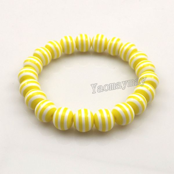 wholesale 24pcs/lot yellow color 10mm stripe zebra resin beaded bracelets elastic for christmas present ing, Black
wholesale 24pcs/lot yellow color 10mm stripe zebra resin beaded bracelets elastic for christmas present ing, Black