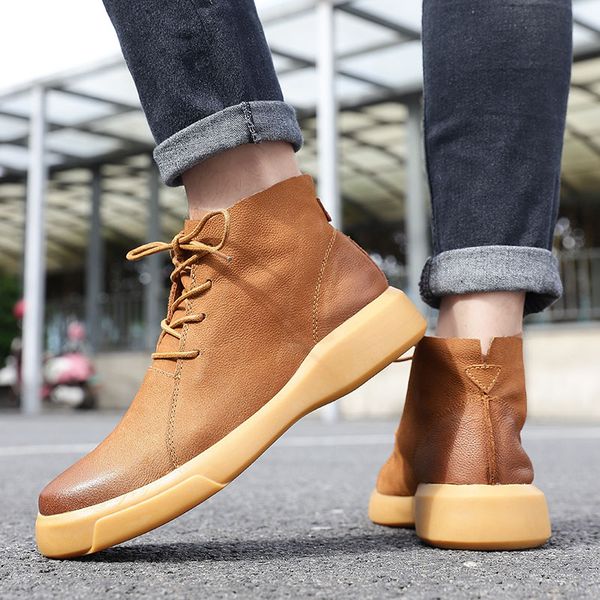 2020 autumn new men boots cow leather ankle boots creative pu desert winter fluff men sneakers safety boot, Black
2020 autumn new men boots cow leather ankle boots creative pu desert winter fluff men sneakers safety boot, Black