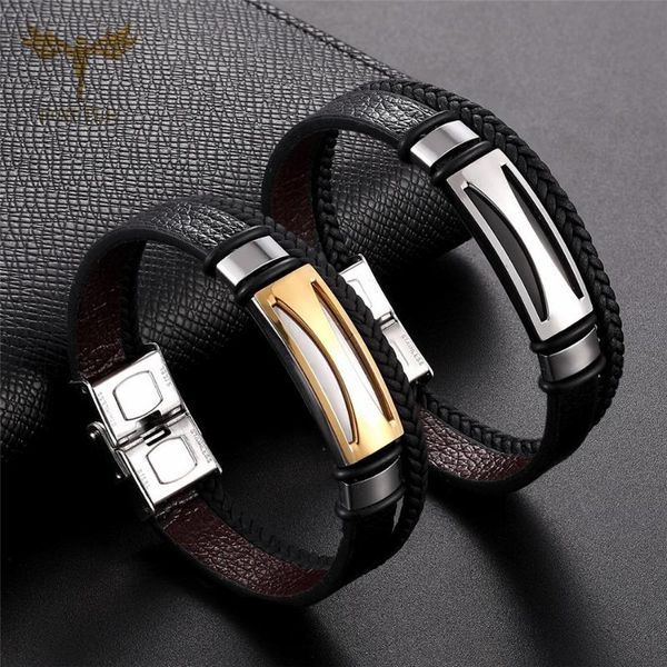 multi layer leather bracelets for men women stainless steel cuff bangles casua hand made bracelet bangle jewelry accessories, White
multi layer leather bracelets for men women stainless steel cuff bangles casua hand made bracelet bangle jewelry accessories, White