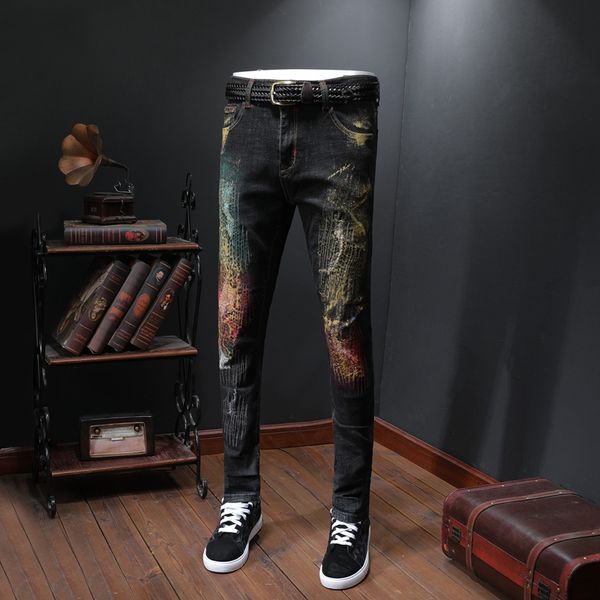 pantalones vaqueros men jean calca jeans masculina 2020 graffiti spray painting personalized hole denim jeans men designer, Blue
pantalones vaqueros men jean calca jeans masculina 2020 graffiti spray painting personalized hole denim jeans men designer, Blue