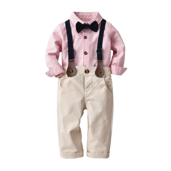 1-4y baby boys clothes stripe solid shirt cotton long pants baby boys party daily outfits tie gentleman clothes, White
1-4y baby boys clothes stripe solid shirt cotton long pants baby boys party daily outfits tie gentleman clothes, White