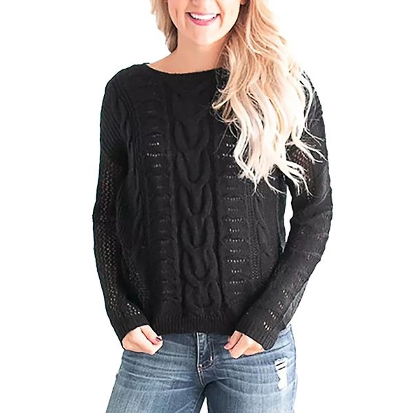 plus size women long sleeve sweater casual o neck loose fit knit sweater pullover casual black sweaters female, White;black
plus size women long sleeve sweater casual o neck loose fit knit sweater pullover casual black sweaters female, White;black