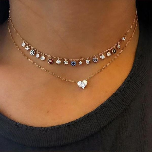 35+10cm rose gold cute round cz evil eye drop charm necklace for women geometric fashion jewelry, Golden;silver
35+10cm rose gold cute round cz evil eye drop charm necklace for women geometric fashion jewelry, Golden;silver