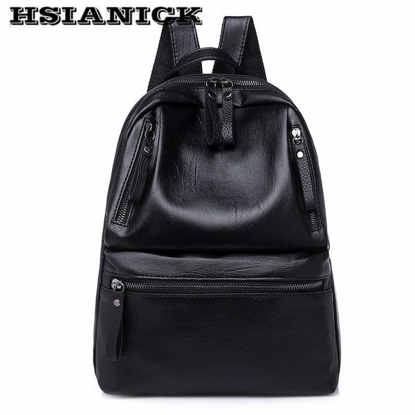 backpack female fashion version 2018 new black simple fashion backpack personality soft leather travel bag student shoulder bag
backpack female fashion version 2018 new black simple fashion backpack personality soft leather travel bag student shoulder bag