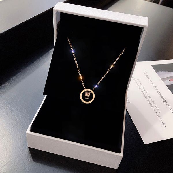 titanium gang colorfast geometric ring necklace womens light luxury pendant net red clavicle chain niche simple all-match necklace korean, Silver
titanium gang colorfast geometric ring necklace womens light luxury pendant net red clavicle chain niche simple all-match necklace korean, Silver