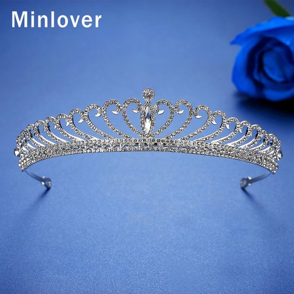 minlover silver color simple bridal crowns tiaras rhinestone heart wedding hair accessories women diadem headband jewelry hg223, Golden;white
minlover silver color simple bridal crowns tiaras rhinestone heart wedding hair accessories women diadem headband jewelry hg223, Golden;white