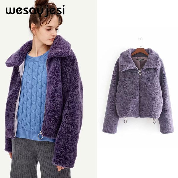 women loose jacket women zipper long sleeve purple thick winter faux fur jackets ladies cute outerwear coat warm parka female, Black;brown
women loose jacket women zipper long sleeve purple thick winter faux fur jackets ladies cute outerwear coat warm parka female, Black;brown