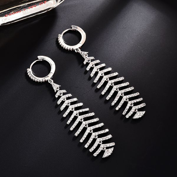 fashion- fish bone dangle earrings women cz stone wedding jewelry full diamond earings rings designer ear studs, Silver
fashion- fish bone dangle earrings women cz stone wedding jewelry full diamond earings rings designer ear studs, Silver