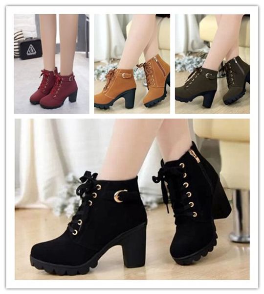 4coloes new autumn winter thick heels solid lace-up pu fashion women's boots thick heels and boots 35-41, Black
4coloes new autumn winter thick heels solid lace-up pu fashion women's boots thick heels and boots 35-41, Black