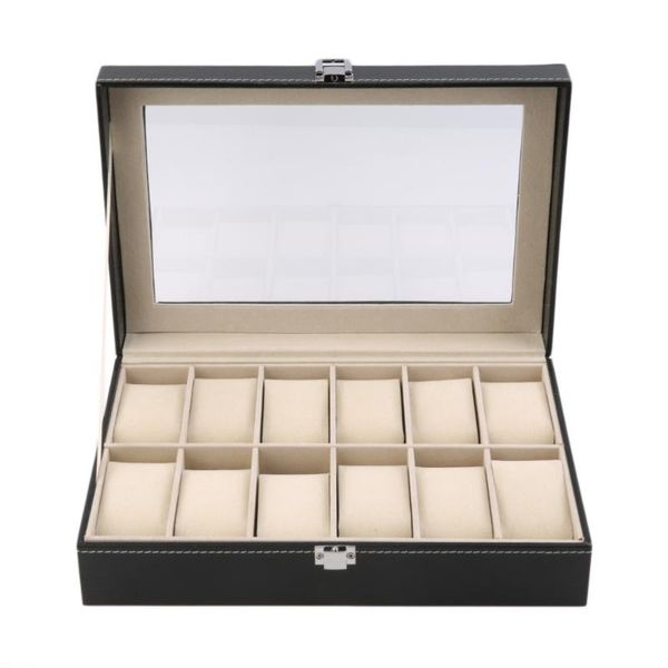 12 slots grid pu leather watch display box jewelry storage organizer case locked watch display casket with black color, Black;blue
12 slots grid pu leather watch display box jewelry storage organizer case locked watch display casket with black color, Black;blue