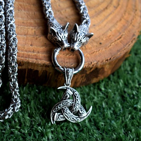sanlan 1pcs norse viking stainless steel chain odin's horn necklace viking symbol, Silver
sanlan 1pcs norse viking stainless steel chain odin's horn necklace viking symbol, Silver