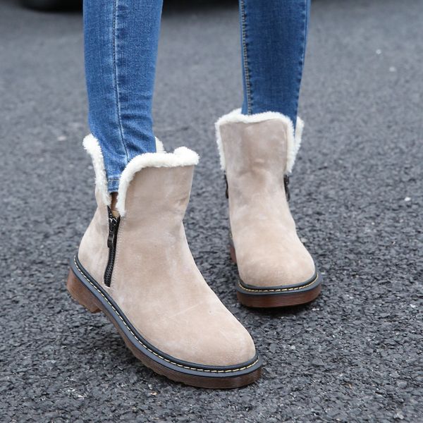 snow boots basic 2019 square heels winter shoes women boots fashion warm plush solid ankle women shoes botas mujer, Black
snow boots basic 2019 square heels winter shoes women boots fashion warm plush solid ankle women shoes botas mujer, Black