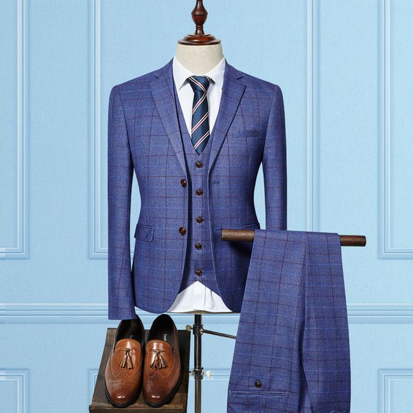 men's suit men's gentleman plaid slim suit 3-piece suit blazer with trousers vest men's business casual formal professional w, White;black
men's suit men's gentleman plaid slim suit 3-piece suit blazer with trousers vest men's business casual formal professional w, White;black