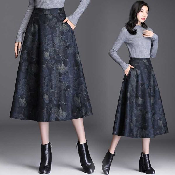 skirts women a-line skirt autumn winter elegant high waist woolen maxi vintage female printing umbrella long oversize, Black
skirts women a-line skirt autumn winter elegant high waist woolen maxi vintage female printing umbrella long oversize, Black