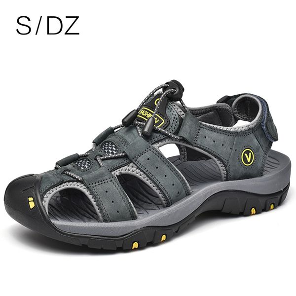 sdz classic men's sandals 2020 male shoes genuine leather men shoes beach sandals man fashion outdoor casual sneakers size 38-46, Black
sdz classic men's sandals 2020 male shoes genuine leather men shoes beach sandals man fashion outdoor casual sneakers size 38-46, Black