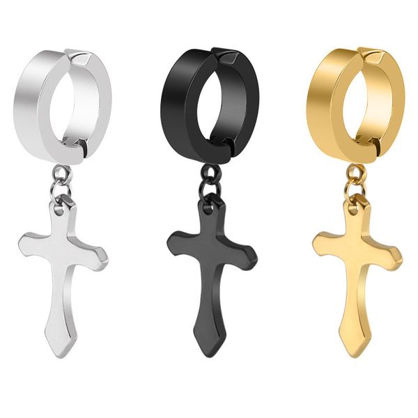 high grade cross pendant stainless steel clip earrings for women simple style no ear hole jewelry birthday party gifts 1piece, Silver
high grade cross pendant stainless steel clip earrings for women simple style no ear hole jewelry birthday party gifts 1piece, Silver