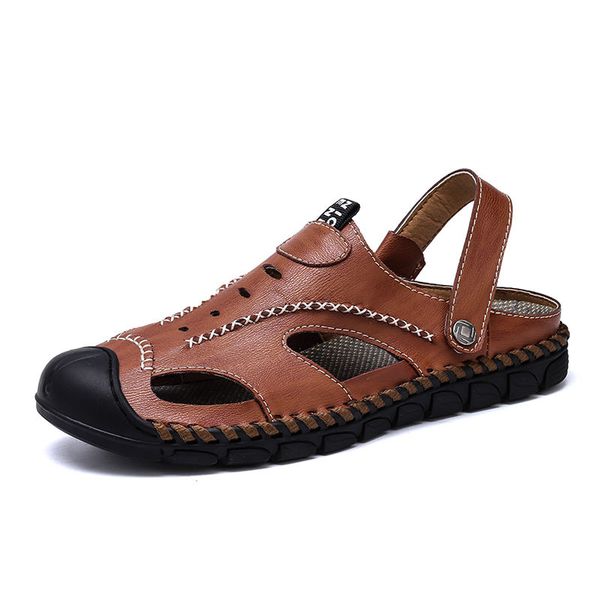 new casual men sandals comfortable men summer genuine leather sandals roman summer outdoor beach slippers sandals, Black
new casual men sandals comfortable men summer genuine leather sandals roman summer outdoor beach slippers sandals, Black