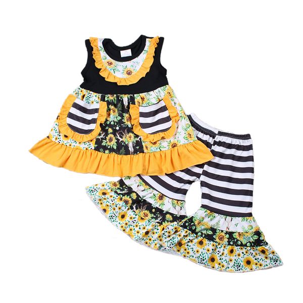 girls' clothes suit spring summer toddler girls boutique clothing outfits sunflower print sleeveless 2pcs sets with pocket 2020 sale, White
girls' clothes suit spring summer toddler girls boutique clothing outfits sunflower print sleeveless 2pcs sets with pocket 2020 sale, White