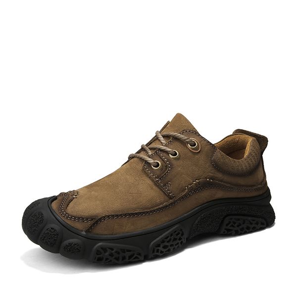 men genuine leather sneakers men's outdoor shoes soft rubber mountain hiking trekking shoes outdoor fashion men flats, Black
men genuine leather sneakers men's outdoor shoes soft rubber mountain hiking trekking shoes outdoor fashion men flats, Black