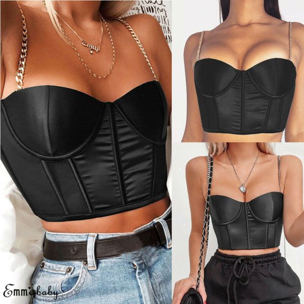 hirigin 2019 fashion women sleeveless summer bustier crop vest tube tank black camis, White
hirigin 2019 fashion women sleeveless summer bustier crop vest tube tank black camis, White