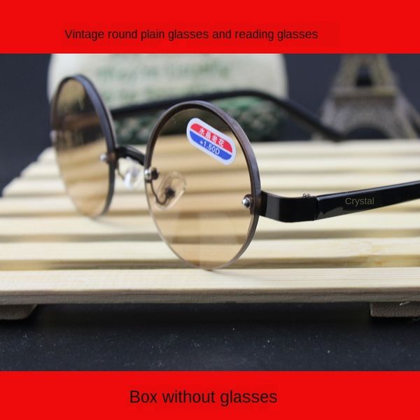 crystal glass optical glass brown men's sun presbyopic crystal stone sun glasses men's round presbyopic glasses, Silver
crystal glass optical glass brown men's sun presbyopic crystal stone sun glasses men's round presbyopic glasses, Silver