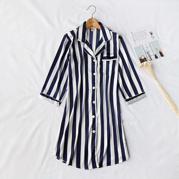 women's sleepwear 2021 silk nightgown for women nightwear satin sleepshirt cute night wear sleeping dress stripe shirt, Black;red
women's sleepwear 2021 silk nightgown for women nightwear satin sleepshirt cute night wear sleeping dress stripe shirt, Black;red