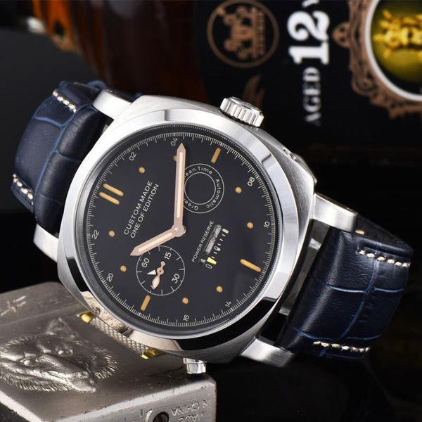 power reserve automatic mechanical watch watch men 316l solid stainless steel leather 44mm nh699z, Slivery;brown
power reserve automatic mechanical watch watch men 316l solid stainless steel leather 44mm nh699z, Slivery;brown