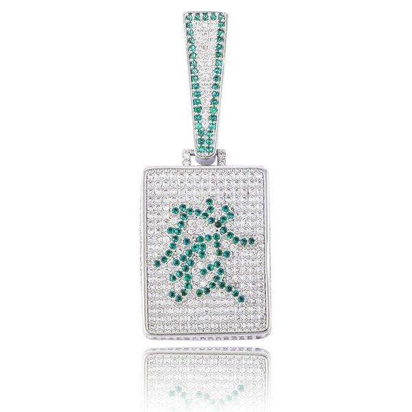 hip hop chinese element mahjong pendant necklace iced out cubic zircon bling charm mens jewelry gift, Silver
hip hop chinese element mahjong pendant necklace iced out cubic zircon bling charm mens jewelry gift, Silver